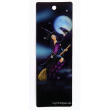 2015 New Design Good 3D Lenticular Bookmarks with Witch Image
